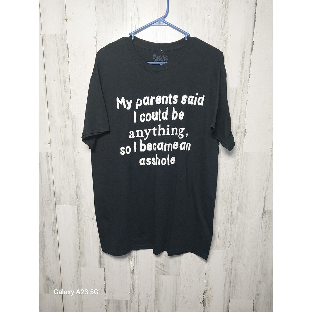 Spencer's graphic T Shirt Humor Funny Dirty Comics Size XL Black
